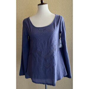 Volcom Women's Textured Bangalow Flare Sleeve Blouse Top Size XS